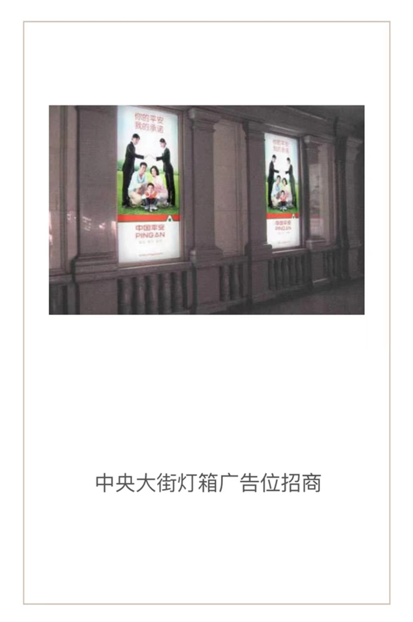 中央大(dà)街(jiē)過街(jiē)通(tōng)道(dào)燈箱